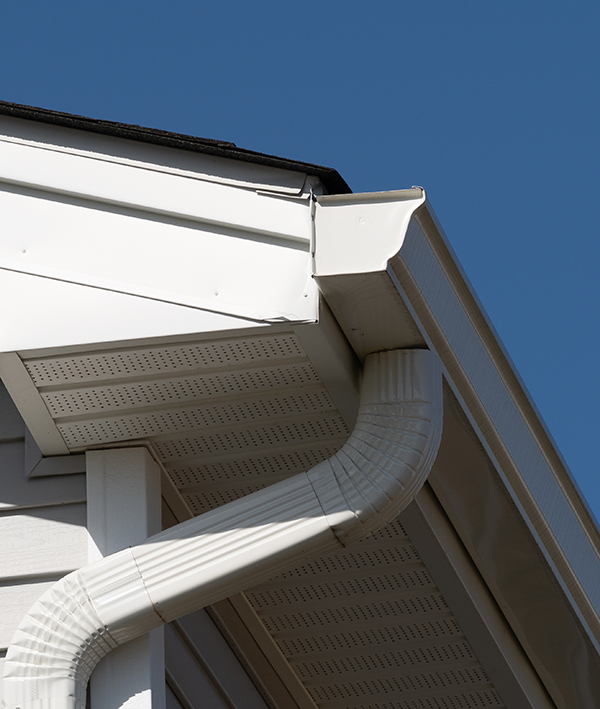 colonial white gutter guard system